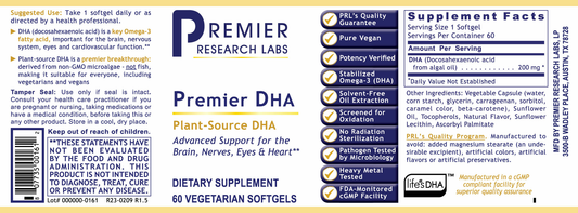 DHA, Premier full label