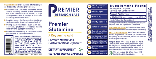 Glutamine, Premier full label