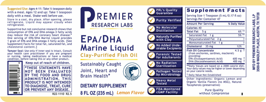 EPA/DHA Marine Liquid, Premier full label