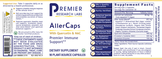 AllerCaps, Premier full label