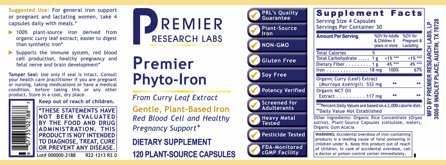 Phyto-Iron, Premier full label