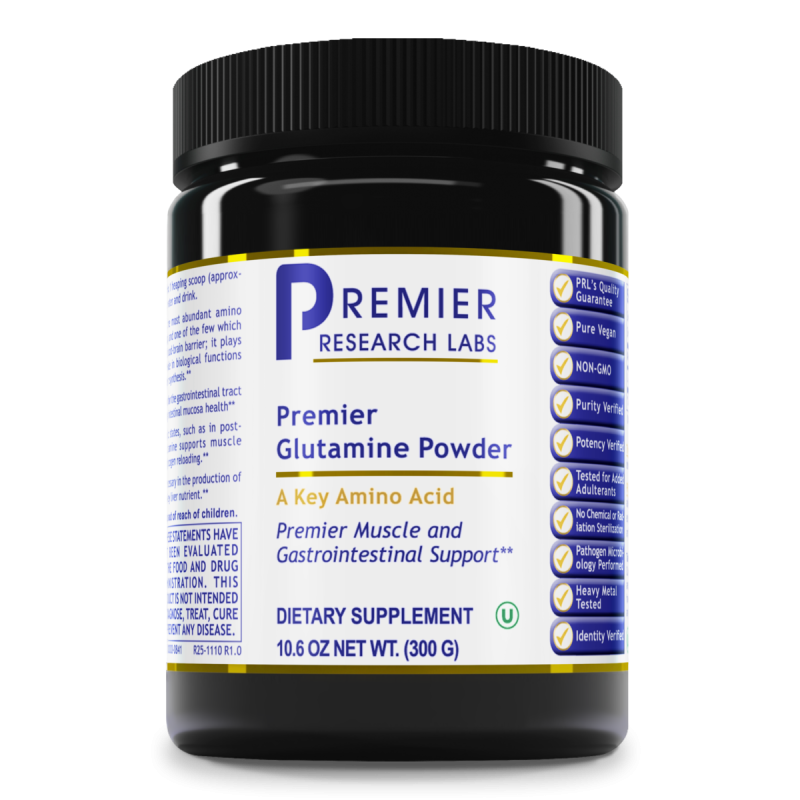 Glutamine Powder, Premier bottle