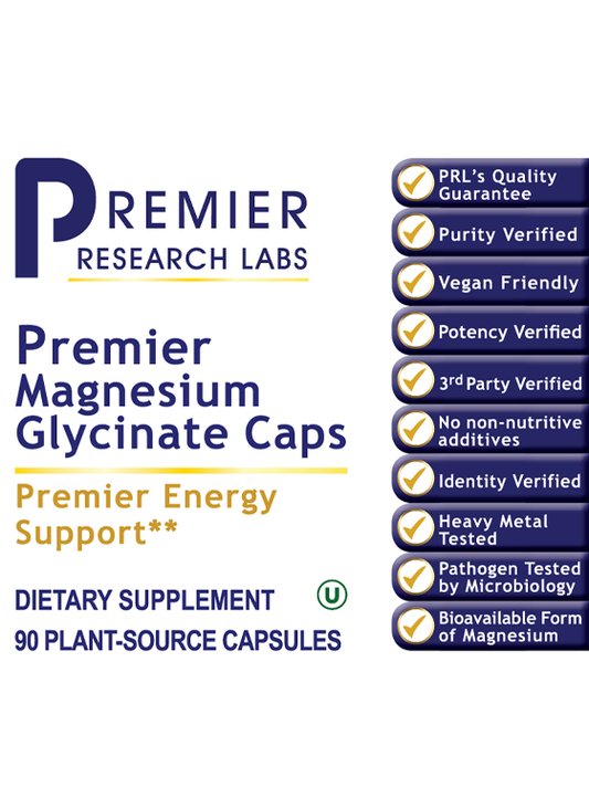Magnesium Glycinate Caps, Premier full label
