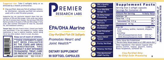 EPA/DHA Marine (Softgels), Premier full label
