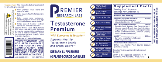 Testosterone Premium full label