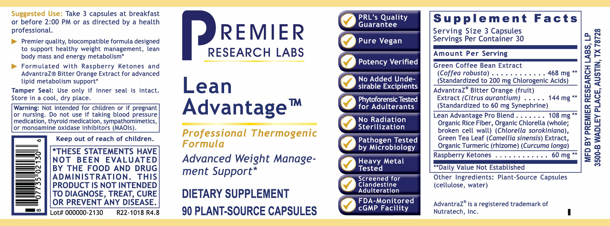 Lean Advantage™ full label