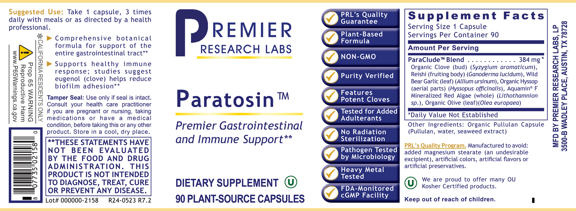 Paratosin™ full label