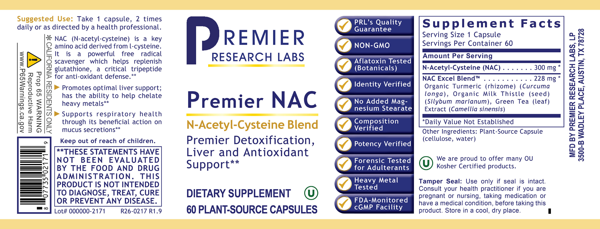 NAC, Premier full label
