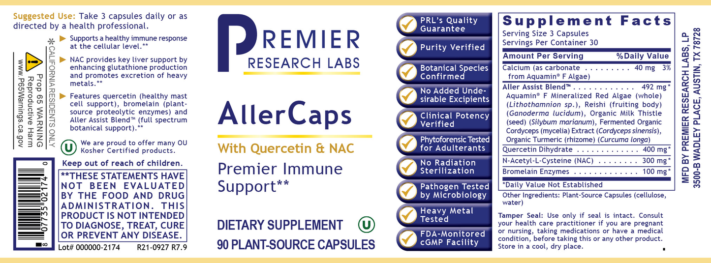 AllerCaps, Premier full label