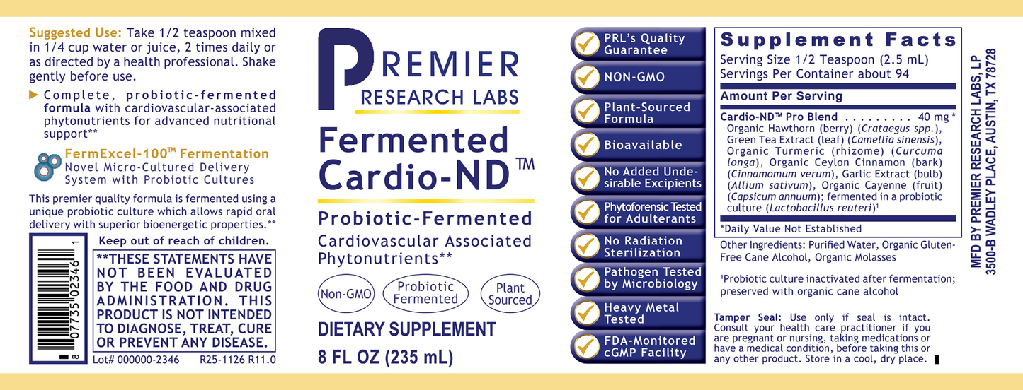 Cardio-ND™ (Fermented) full label