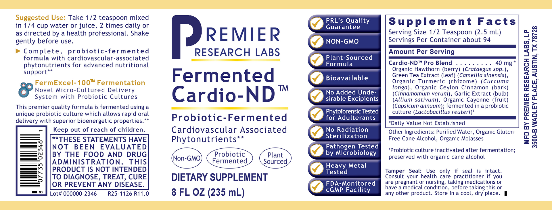 Cardio-ND™ (Fermented) full label