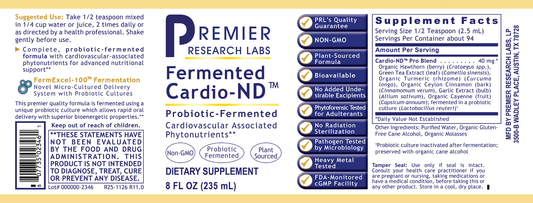 Cardio-ND™ (Fermented) full label