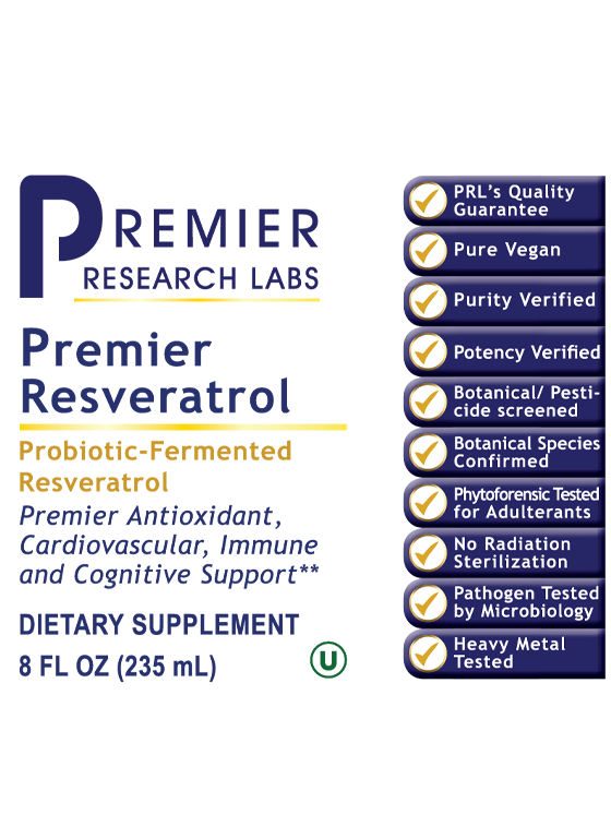 Resveratrol, Premier (Fermented) full label