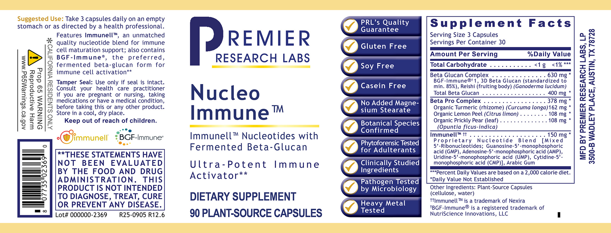 Nucleo Immune™ full label