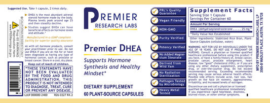 DHEA, Premier full label