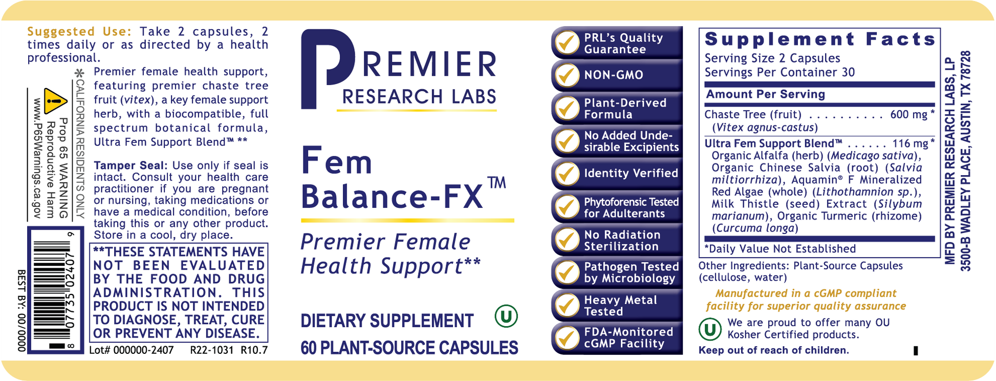 Fem Balance-FX™ full label