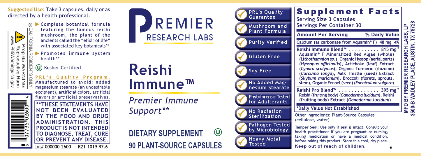 Reishi Immune™ full label