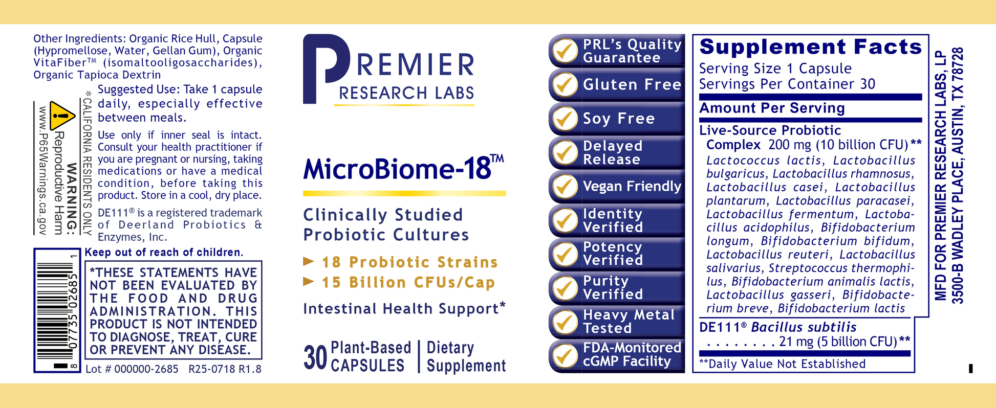 MicroBiome-18™ full label
