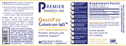 Colostrum-IgG™, Premier (Caps) full label