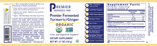 Fermented Turmeric/Ginger, Premier full label