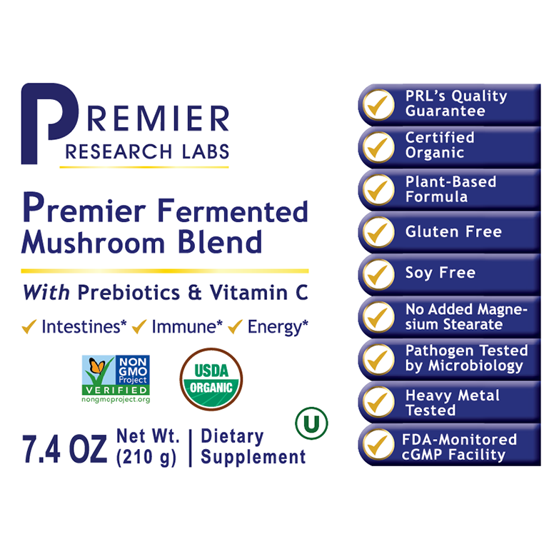 Fermented Mushroom Blend, Premier full label