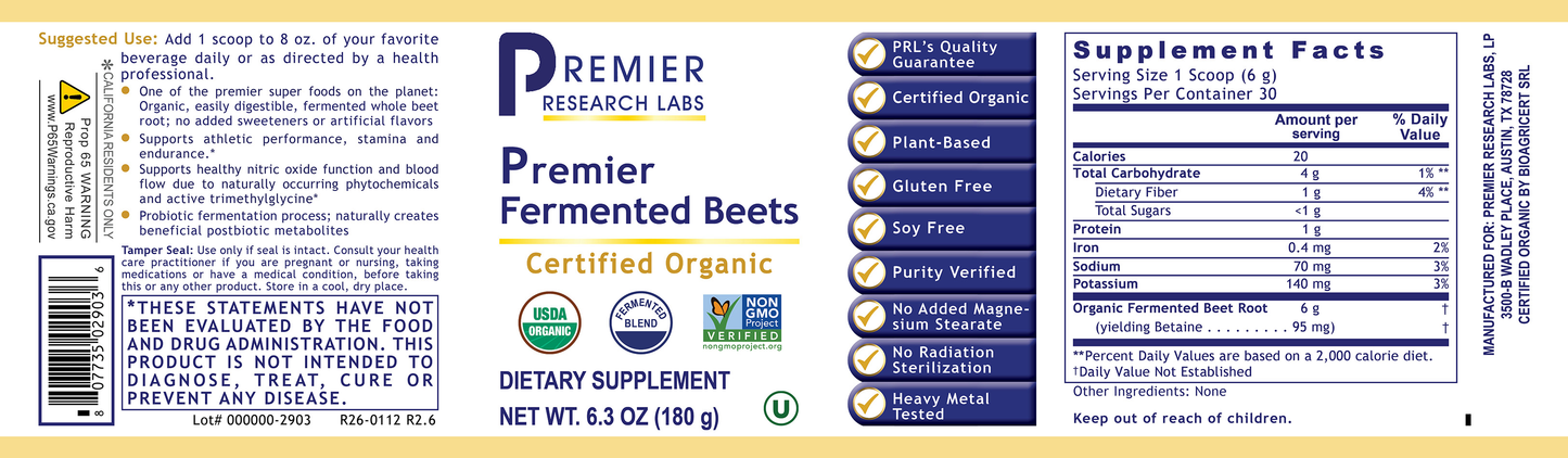 Fermented Beets, Premier full label