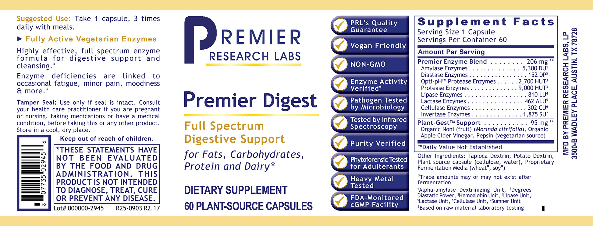 Digest, Premier full label