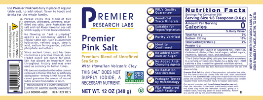 Pink Salt, Premier (12 oz) full label