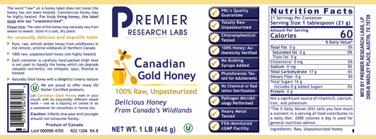 Canadian Gold Honey full label